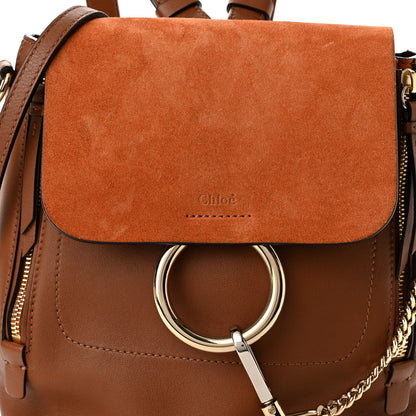 Chloe Suede Calfskin Medium Faye Backpack Tan 7 of 9