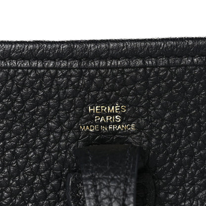 Hermes Taurillon Clemence Evelyne TPM Black 7 of 9