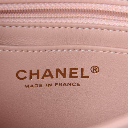 Chanel Calfskin Chevron Quilted Mini Rectangular Flap Light Pink 6 of 13