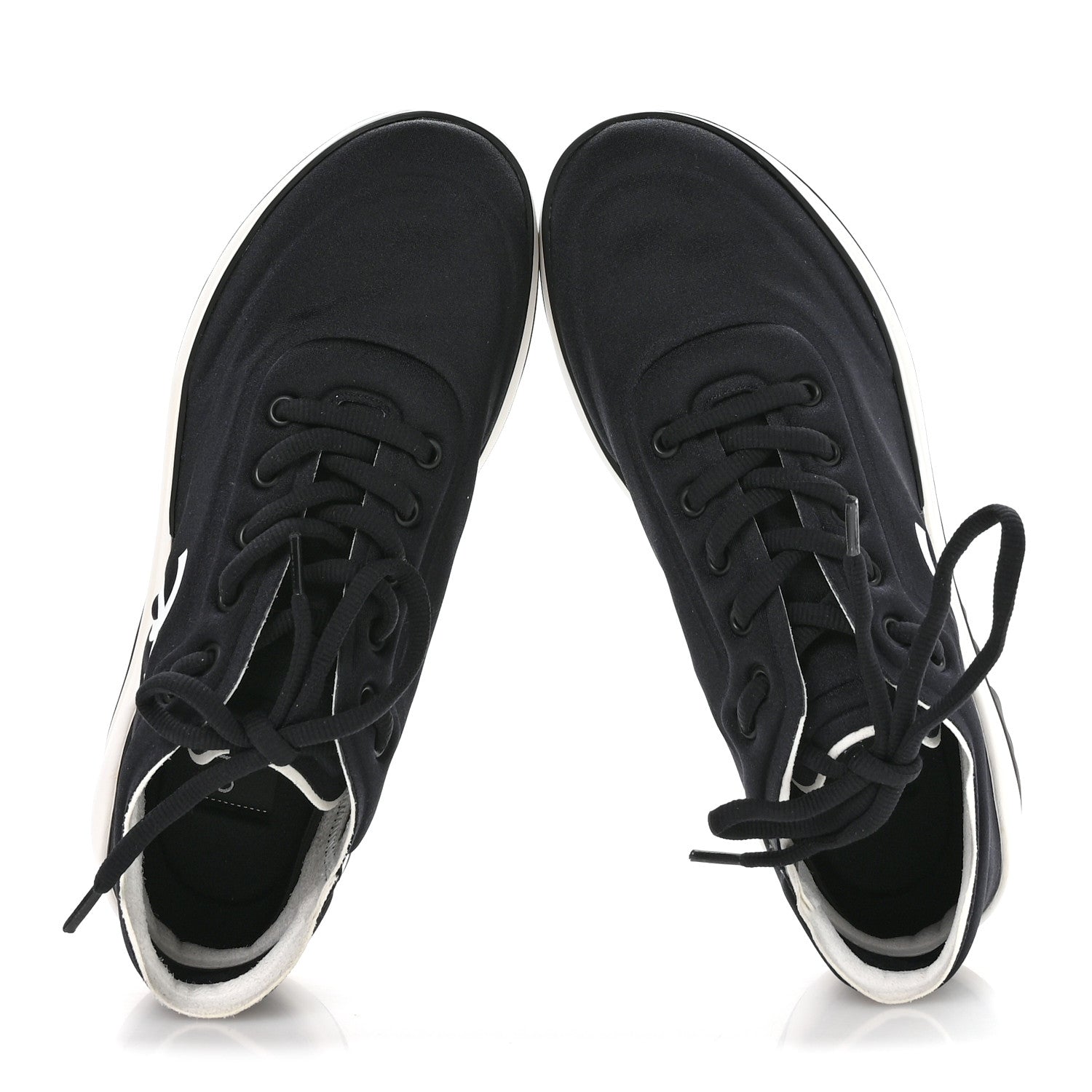 Chanel Lycra CC Sneakers 40.5 Black 2 of 7