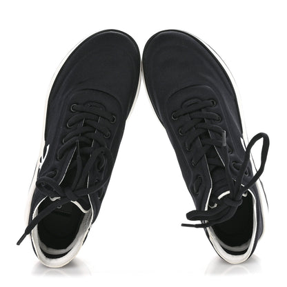 Chanel Lycra CC Sneakers 40.5 Black 2 of 7