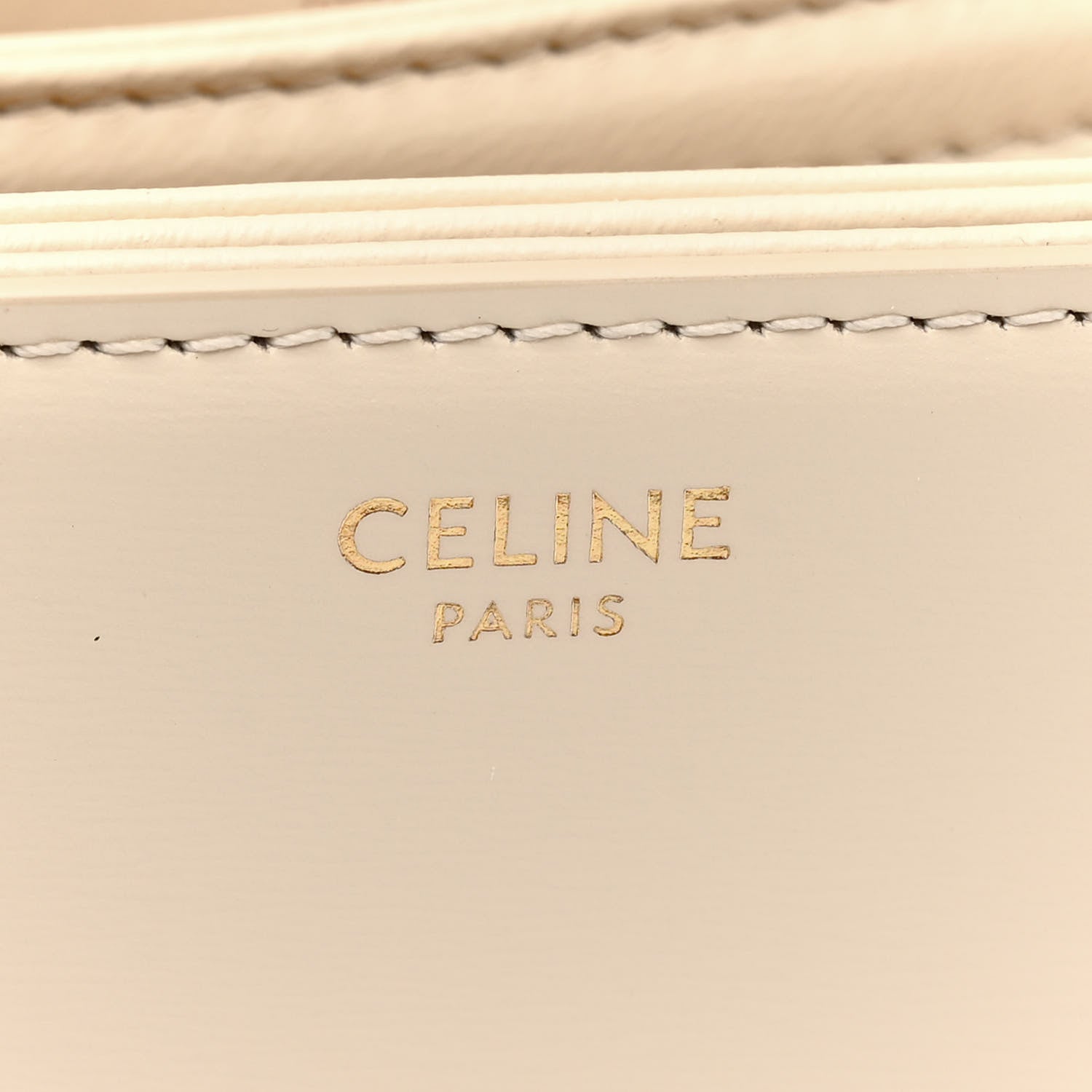 Celine Shiny Calfskin Small Triomphe Vanilla 6 of 14