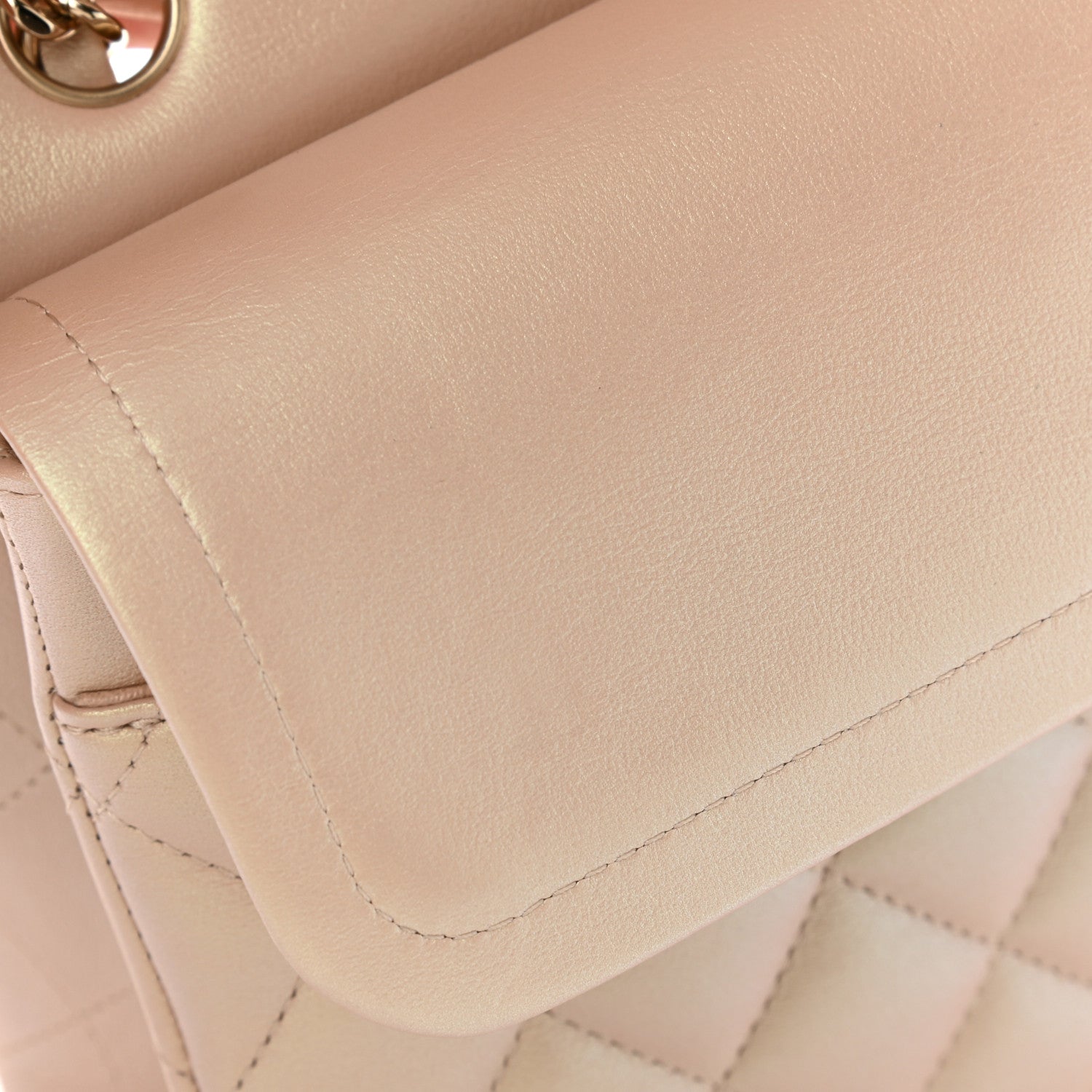 Chanel Iridescent Calfskin Quilted Medium Double Flap Beige 22 of 22