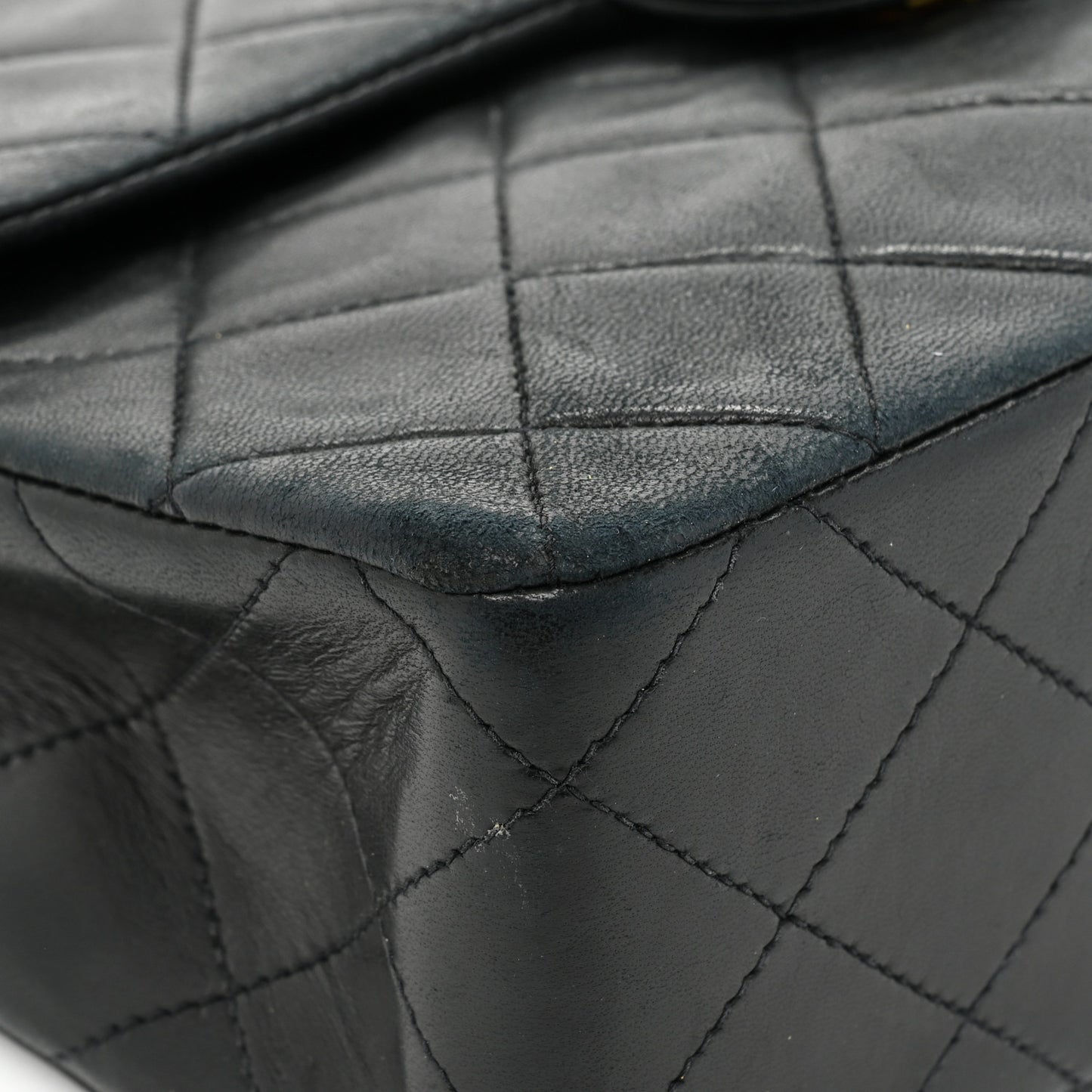 Lambskin Quilted Mini Square Flap Bag Black