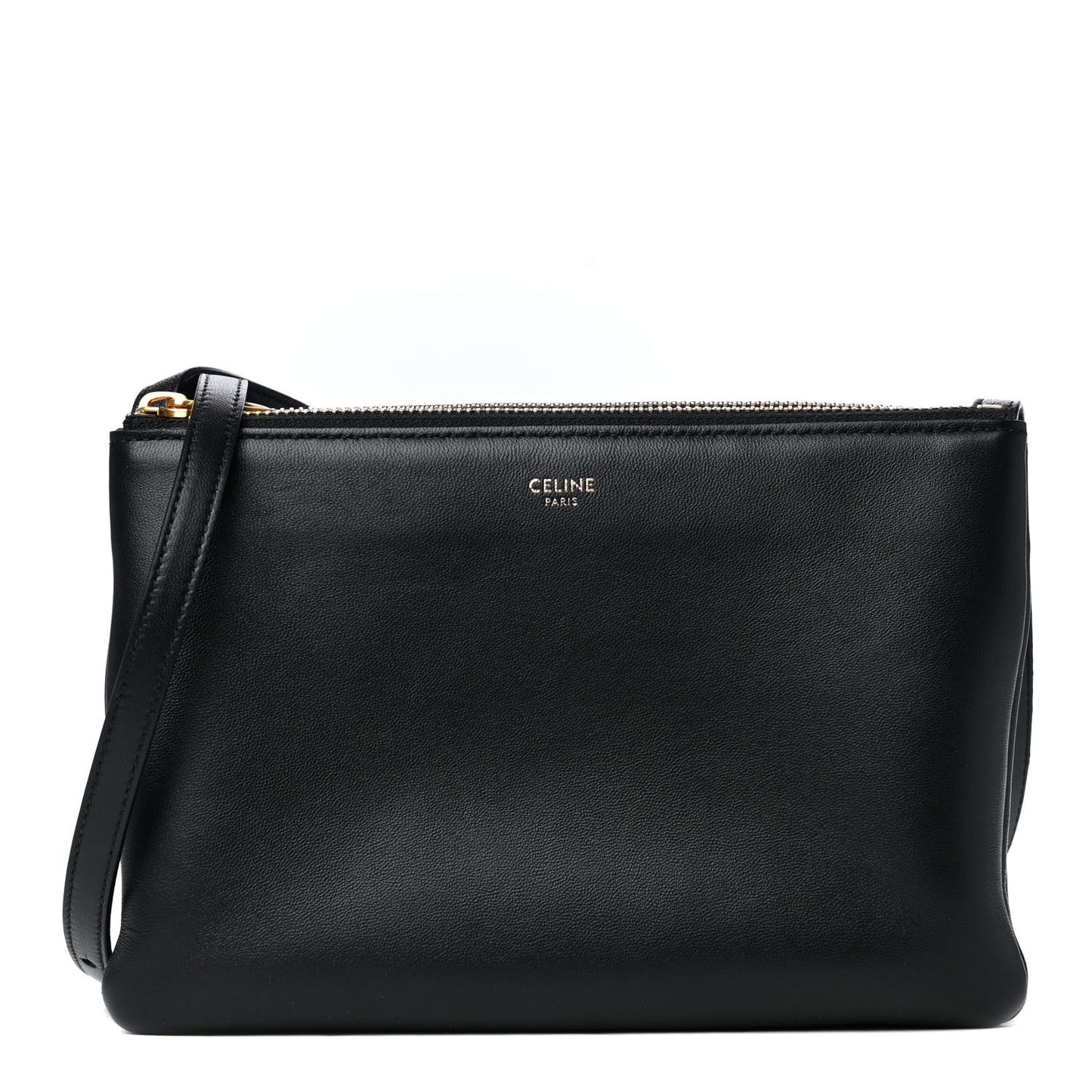 Lambskin Large Trio Crossbody Bag Black
