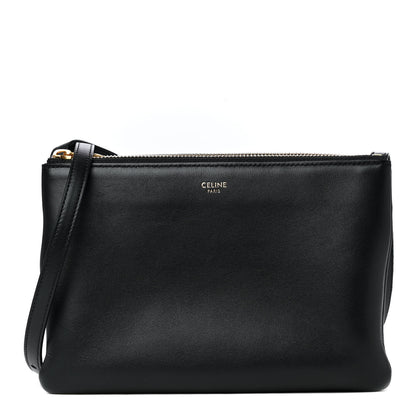Celine Lambskin Large Trio Crossbody Bag Black 1 of 4