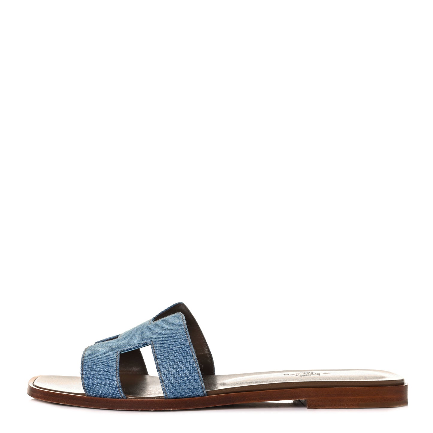 Denim Canvas Oran Sandals 37.5 Bleu Clair