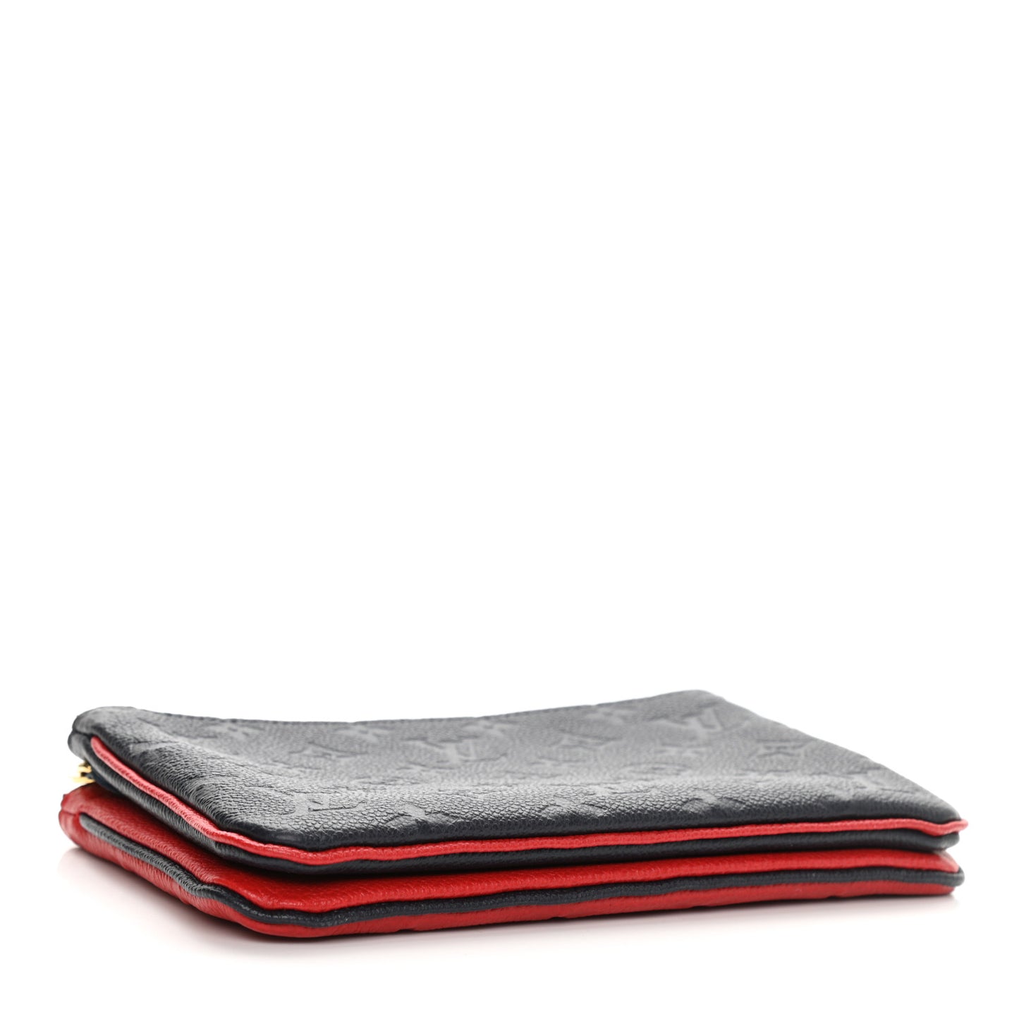 Empreinte Double Zip Pochette Marine Rouge