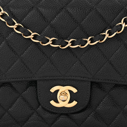 Chanel Caviar Quilted Medium Double Flap Black 8 of 12