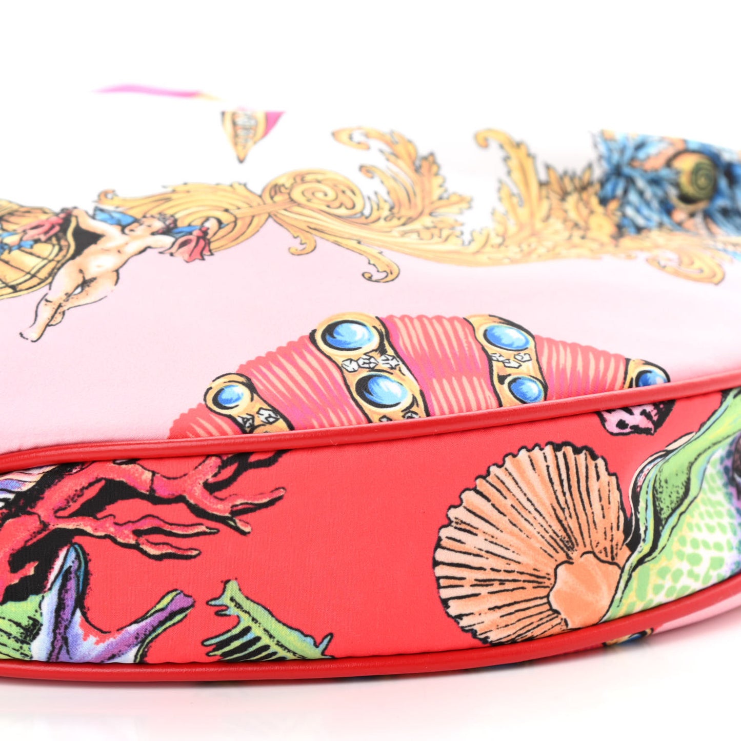 Nylon Calfskin Tresor De La Mer Print Hobo Bag Multicolor