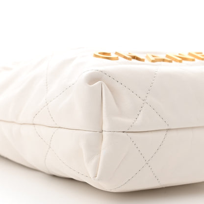 Chanel Shiny Calfskin Quilted Mini Chanel 22 White 9 of 12
