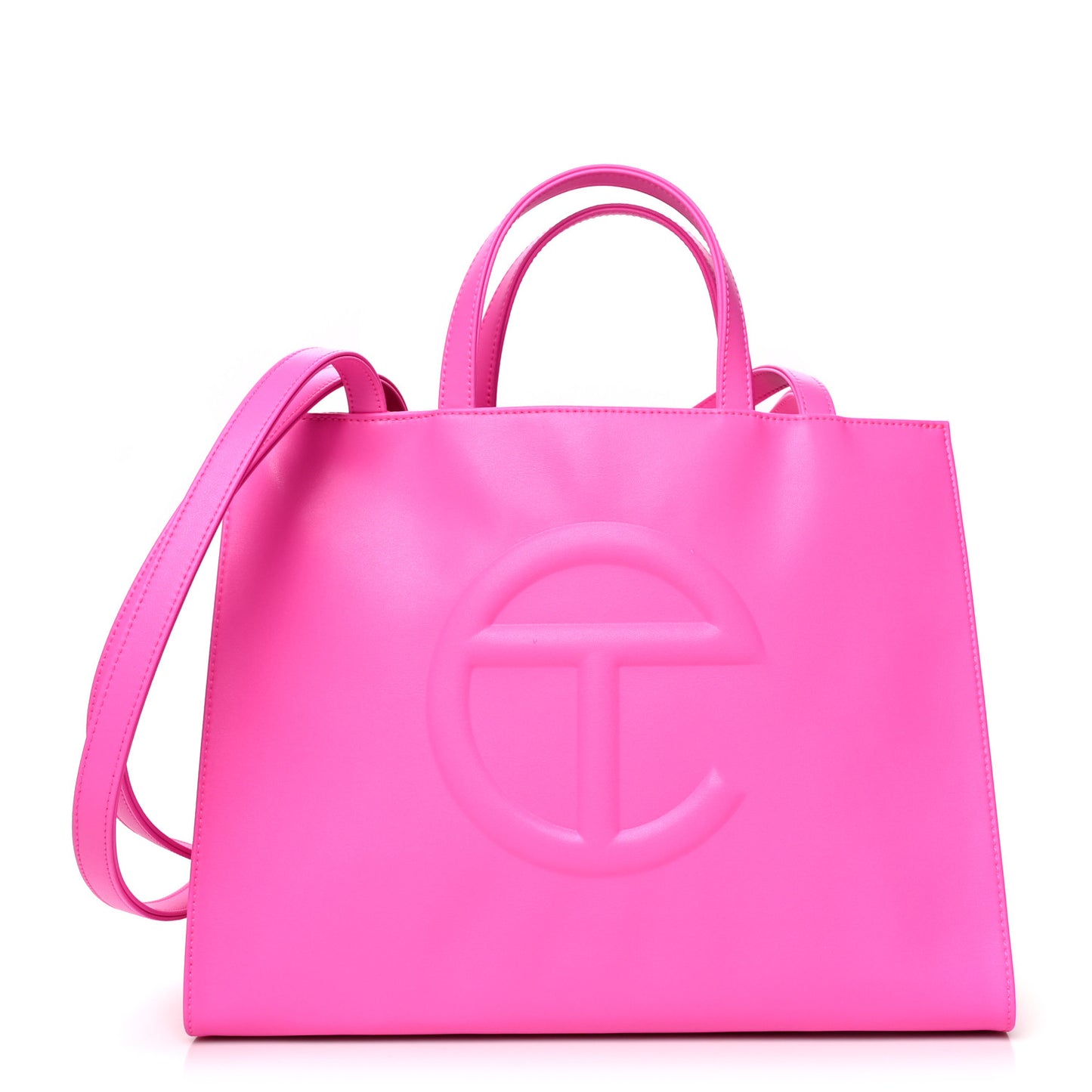 Vegan Leather Medium Shopping Bag Azalea