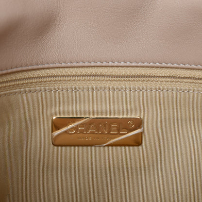 Chanel Lambskin Quilted Medium 19 Flap Beige 8 of 11