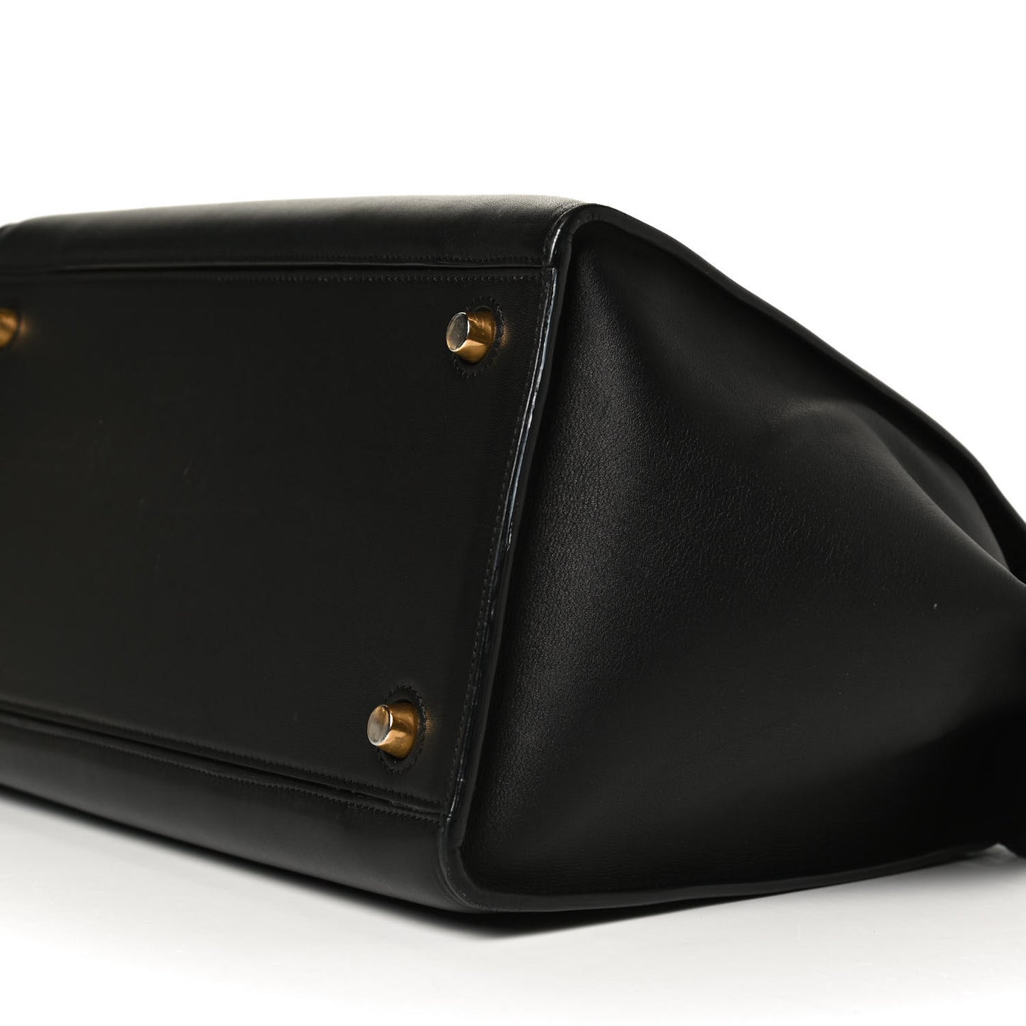 Bullhide Calfskin Medium Ring Bag Black