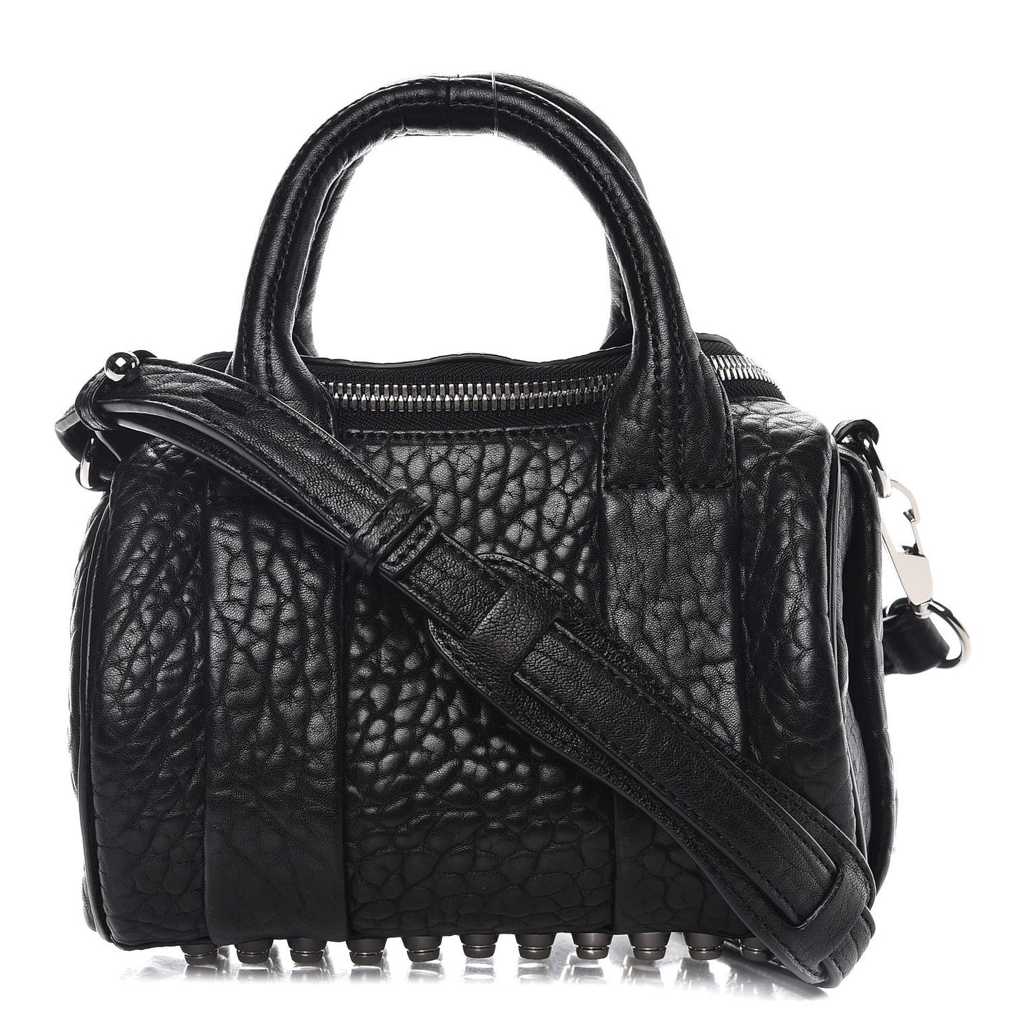 Pebbled Lambskin Mini Rockie Black Rhodium Hardware