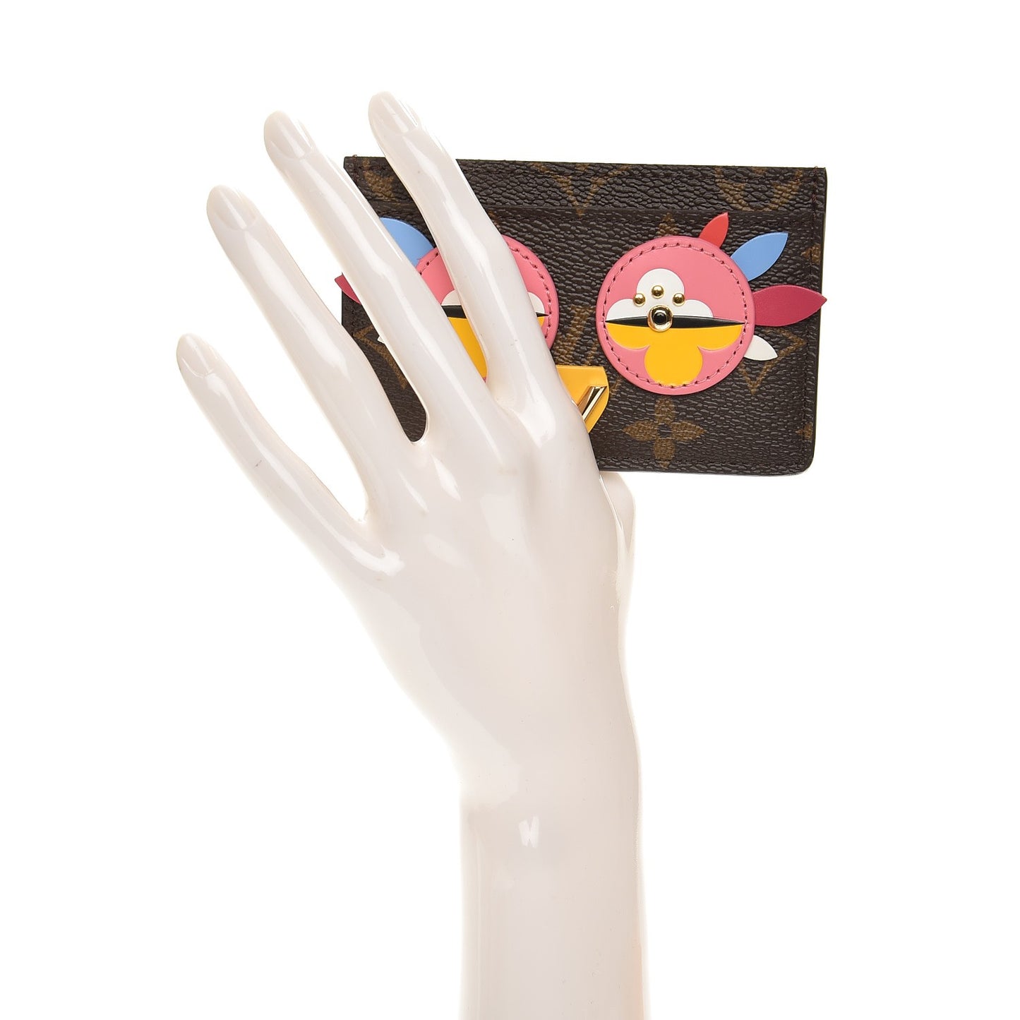 Monogram Lovely Birds Card Holder