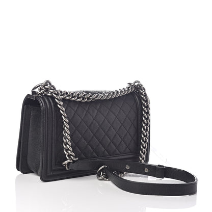 Chanel Caviar Quilted Medium Boy Flap Black 3 of 11