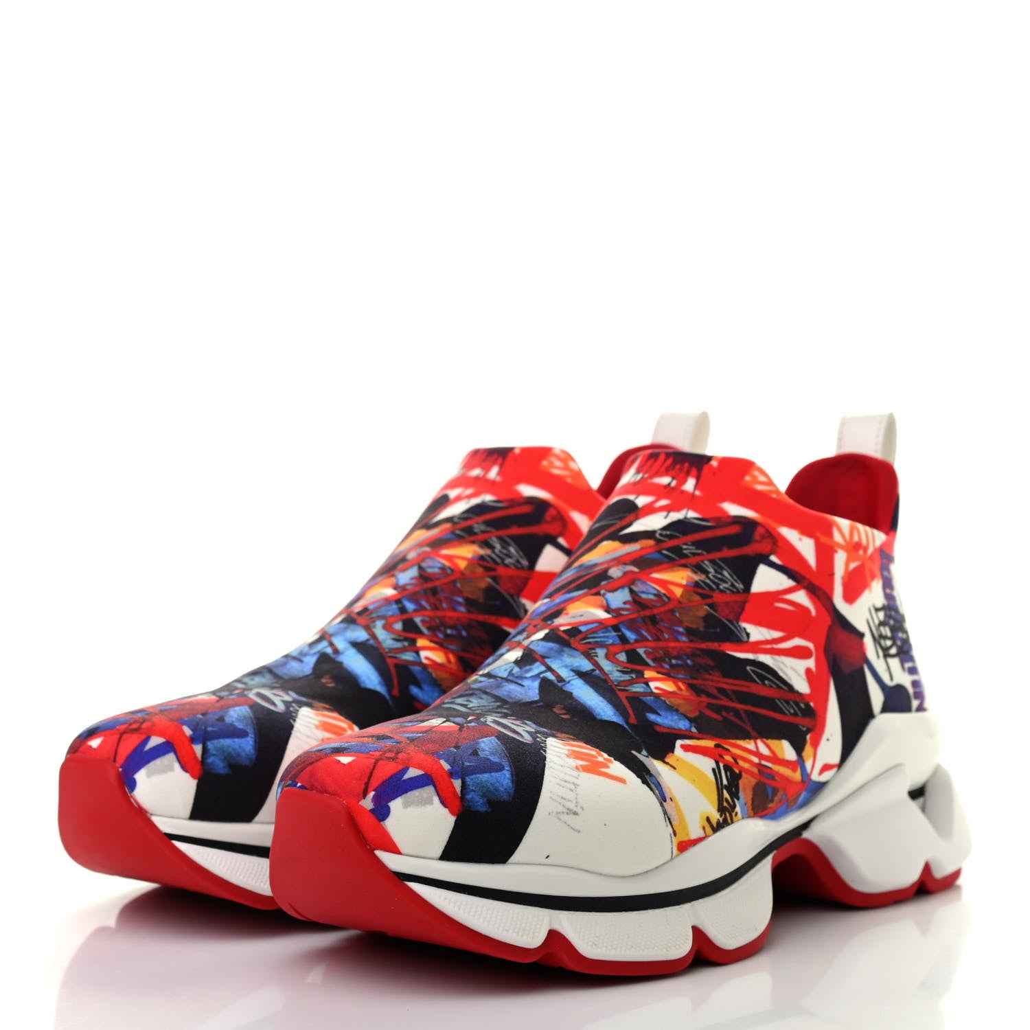 Christian Louboutin Neoprene Space Run Loubileo Donna Flat Sneakers 38 Multi 5 of 14