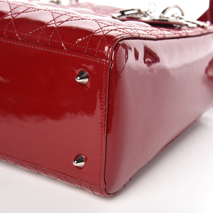 Christian Dior Patent Cannage Medium Lady Dior Red 9 of 9
