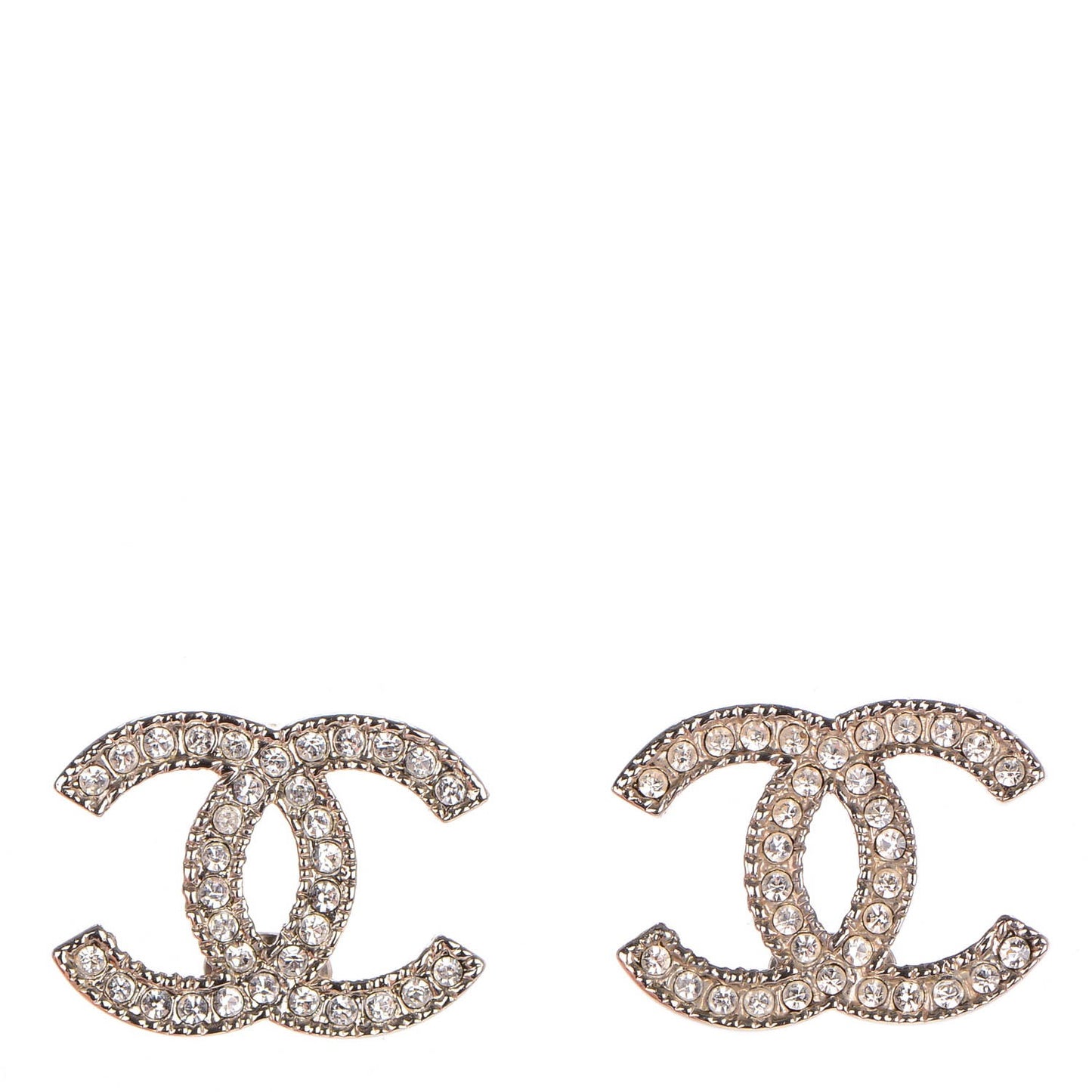 Crystal CC Earrings Silver