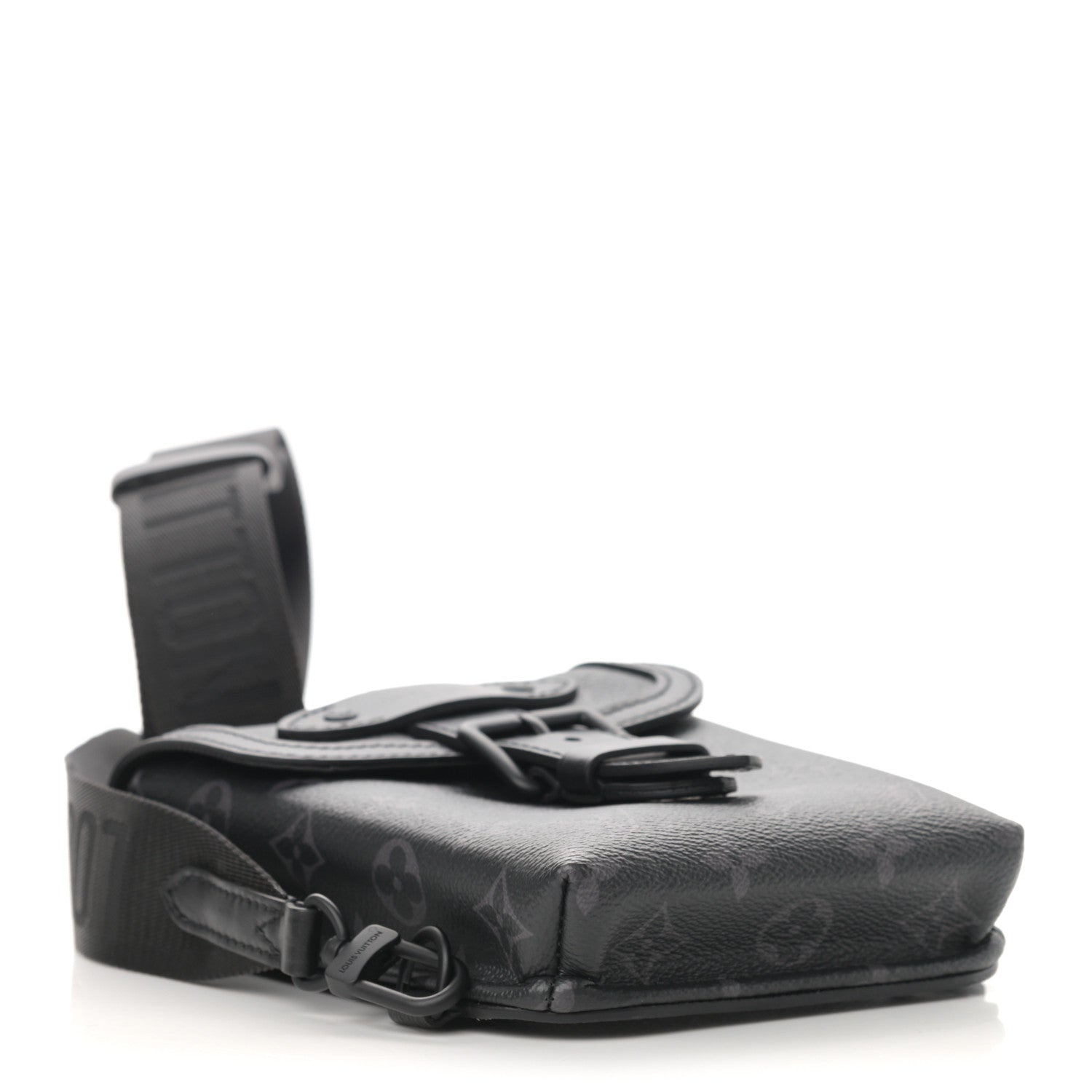Louis Vuitton Monogram Eclipse Saumur Slingbag Black 4 of 9