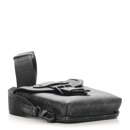 Louis Vuitton Monogram Eclipse Saumur Slingbag Black 4 of 9