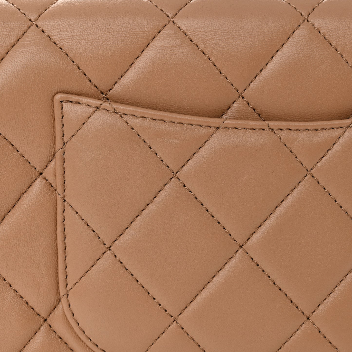 Lambskin Quilted Small Trendy CC Dual Handle Flap Bag Beige