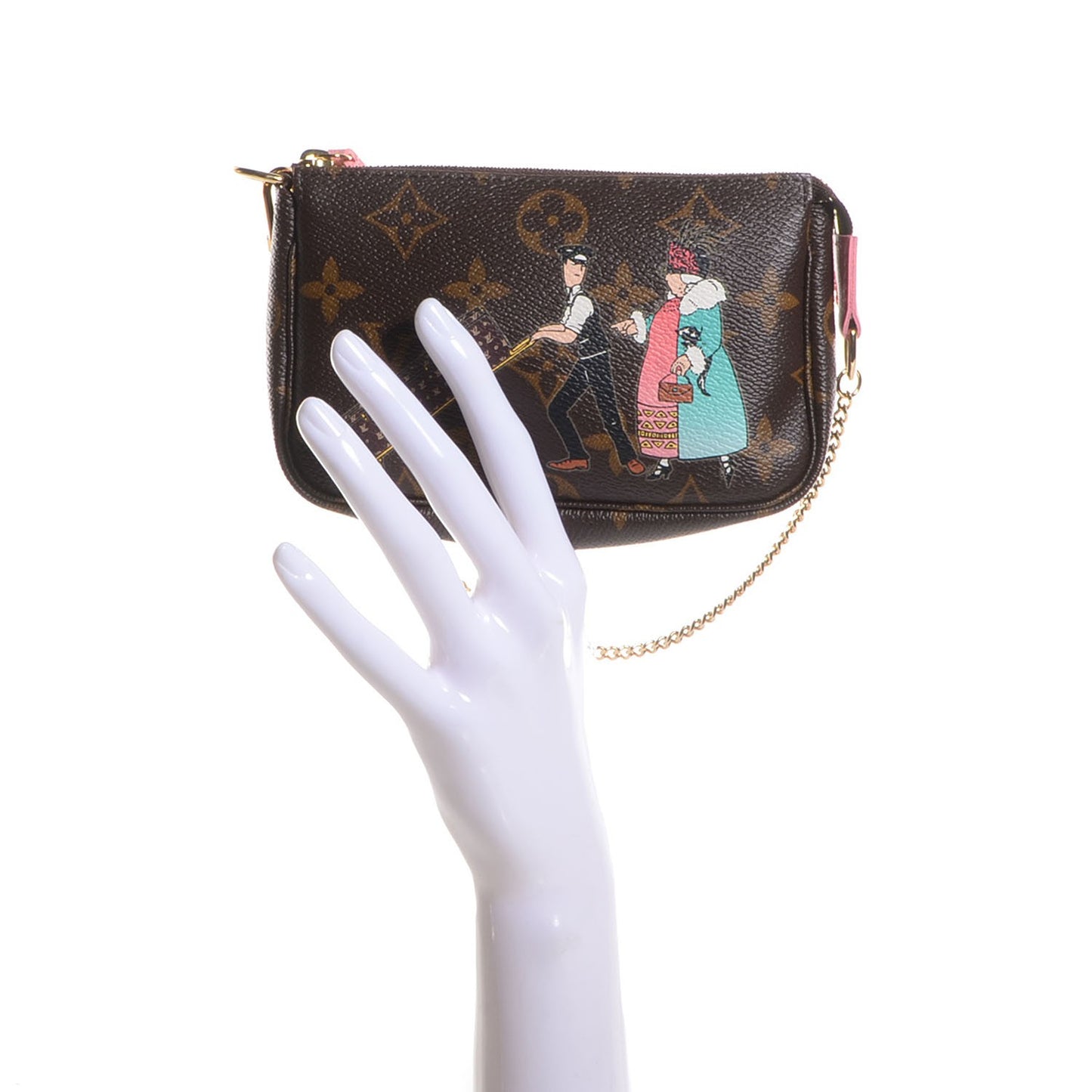 Monogram Illustre Mini Pochette Accessories Rose