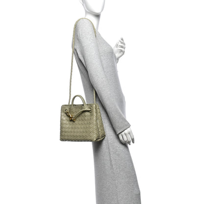 Bottega Veneta Nappa Intrecciato Small Andiamo Shoulder Bag Travertine 2 of 9