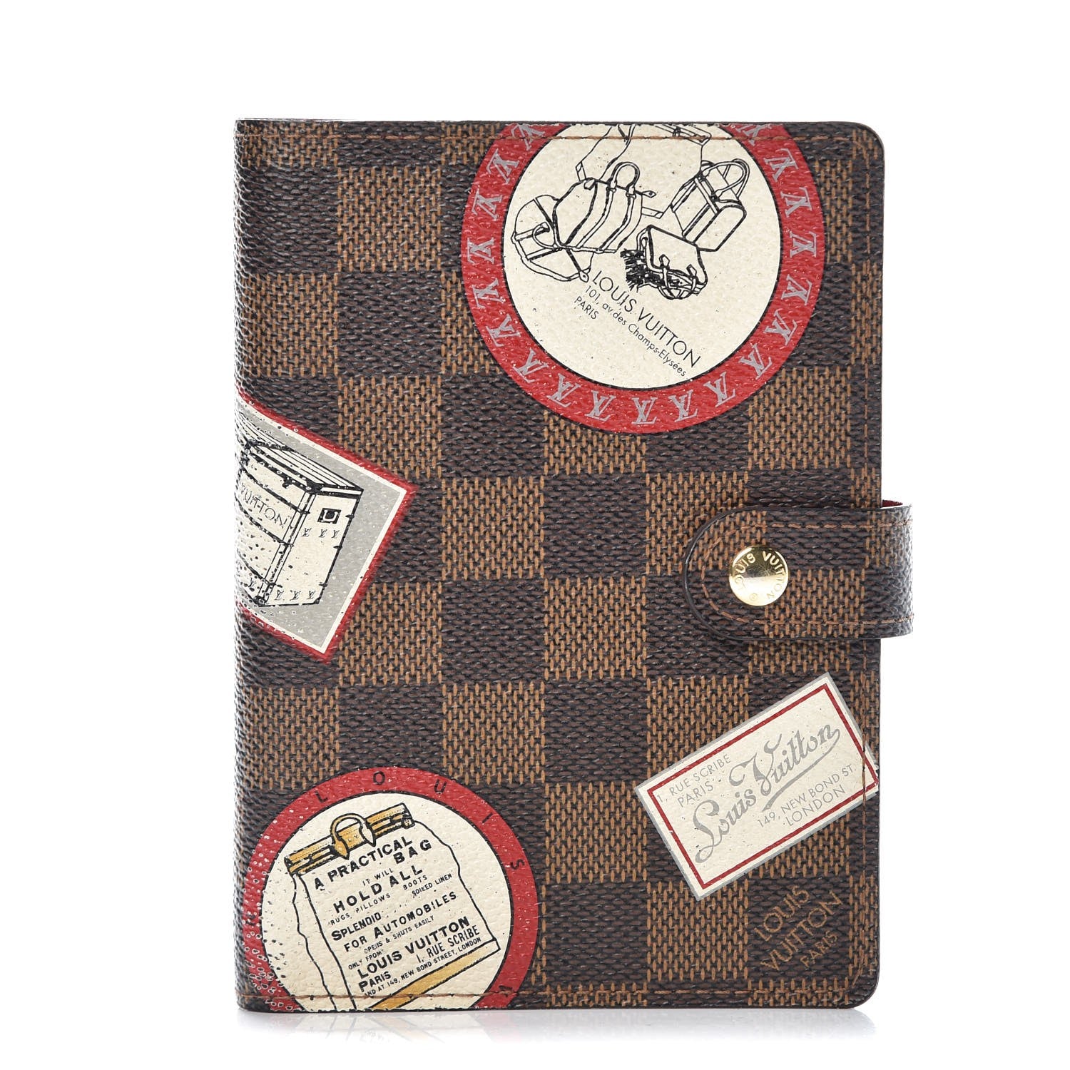 Louis Vuitton Damier Ebene Patch Small Ring Agenda Cover 1 of 8