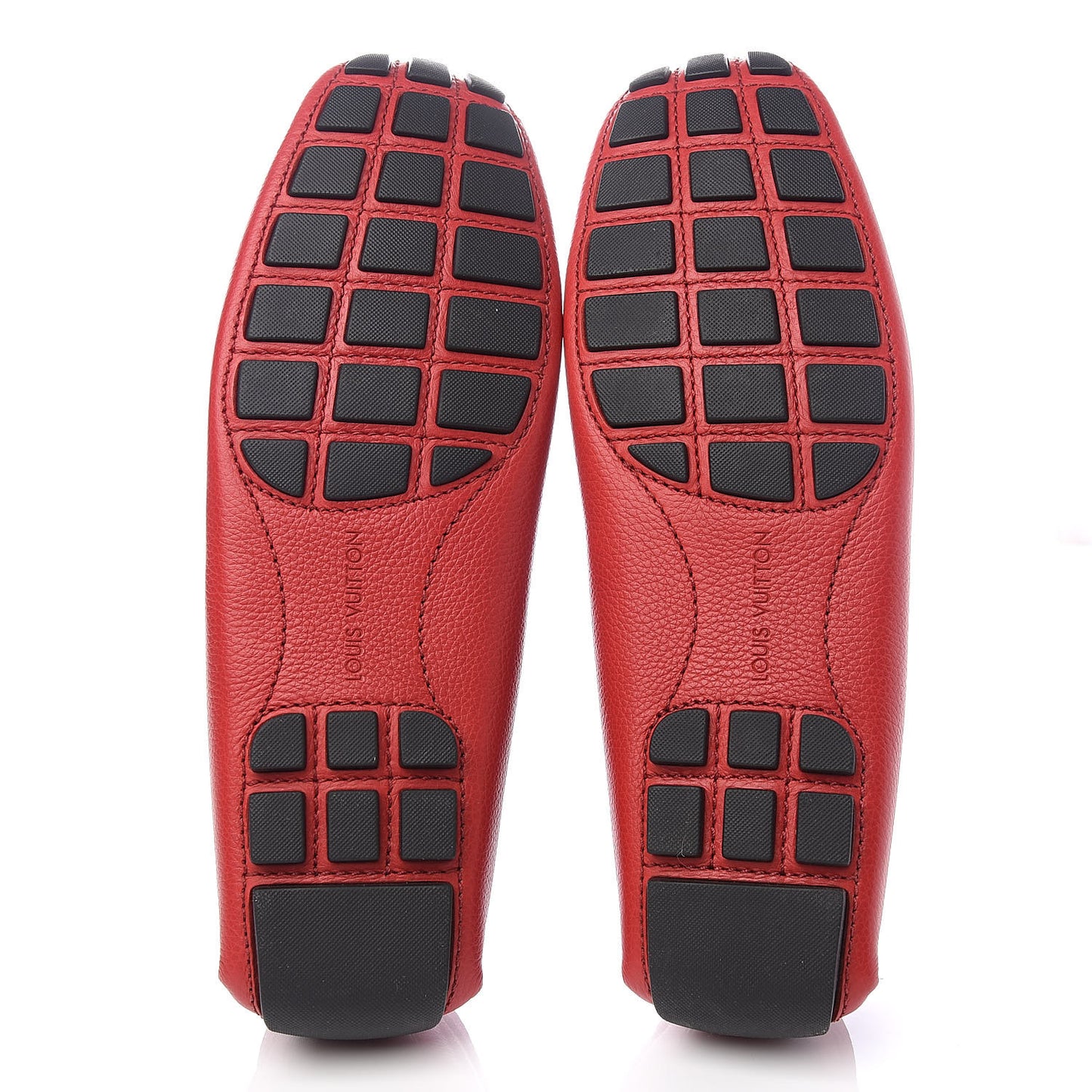 Calfskin Mens Monte Carlo Car Shoe Moccasin Loafers 9 Red