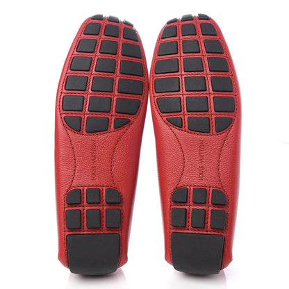 Louis Vuitton Calfskin Mens Monte Carlo Car Shoe Moccasin Loafers 9 Red 5 of 8