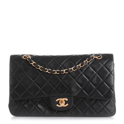 Chanel Lambskin Quilted Medium Double Flap Black 1 of 8
