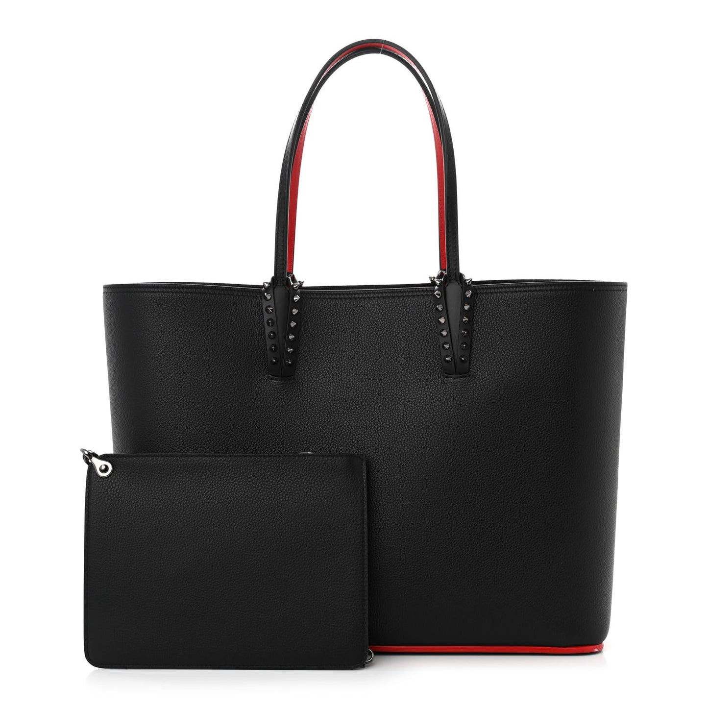 Calfskin Spikes East West Cabata Tote Black