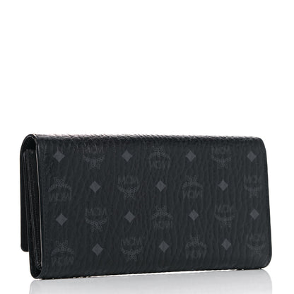 MCM Visetos Large Tri-Fold Flap Wallet Black 3 of 10