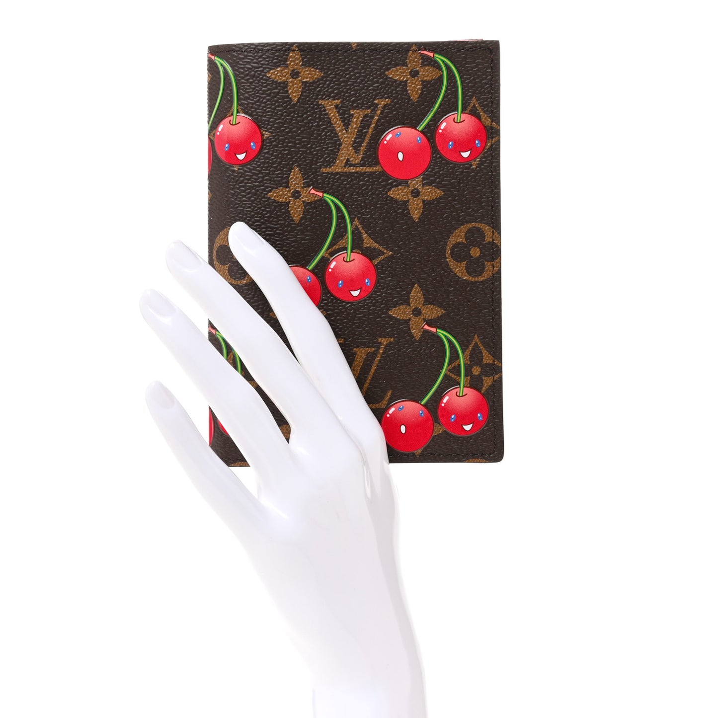 LV X TM Monogram Cerises Passport Cover