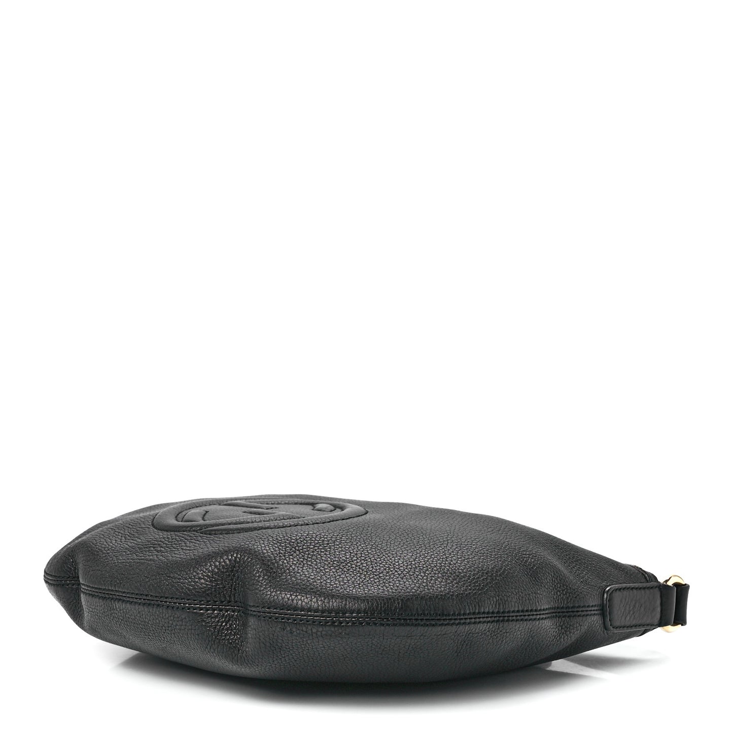 Pebbled Calfskin Small Soho Hobo Black