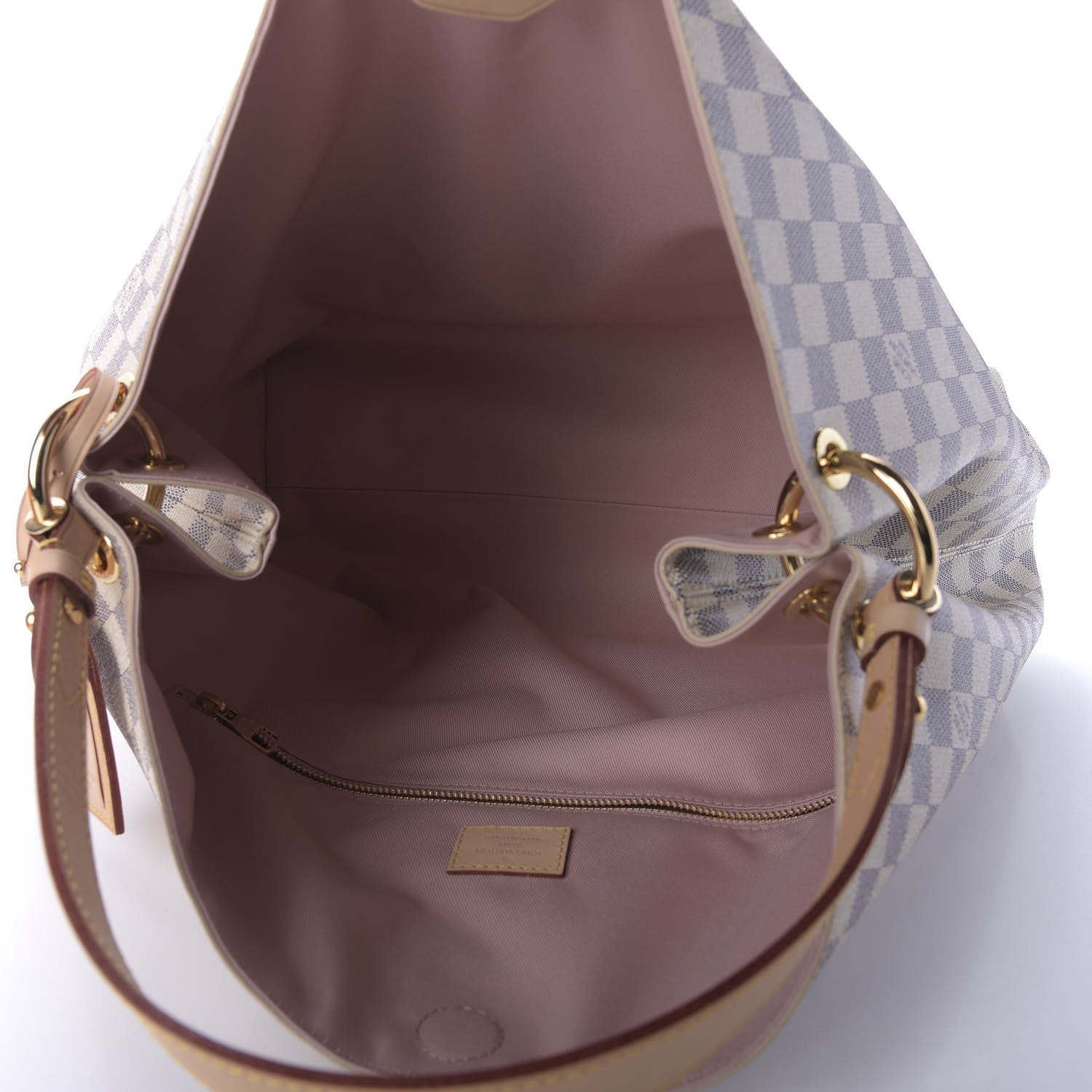 Louis Vuitton Damier Azur Graceful MM Rose Ballerine 5 of 10