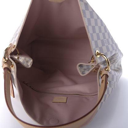 Louis Vuitton Damier Azur Graceful MM Rose Ballerine 5 of 10