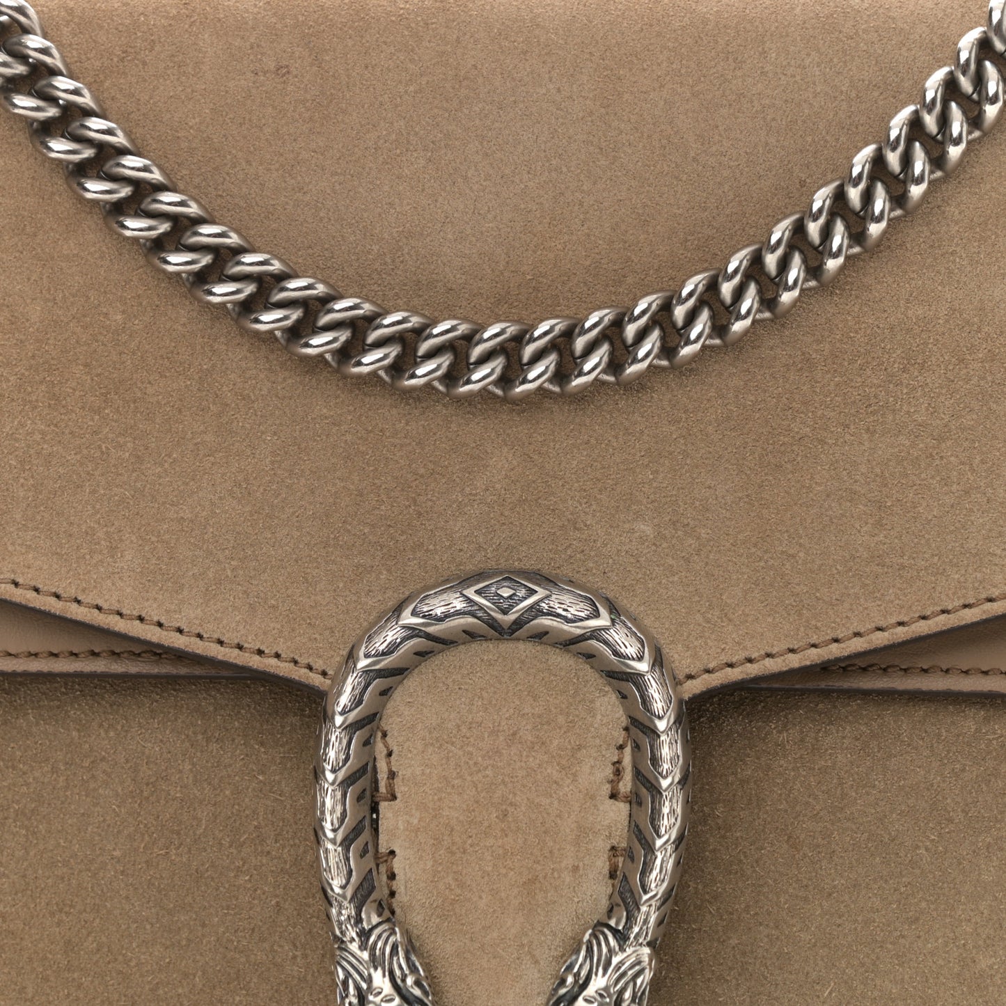 Suede Medium Dionysus Shoulder Bag Taupe