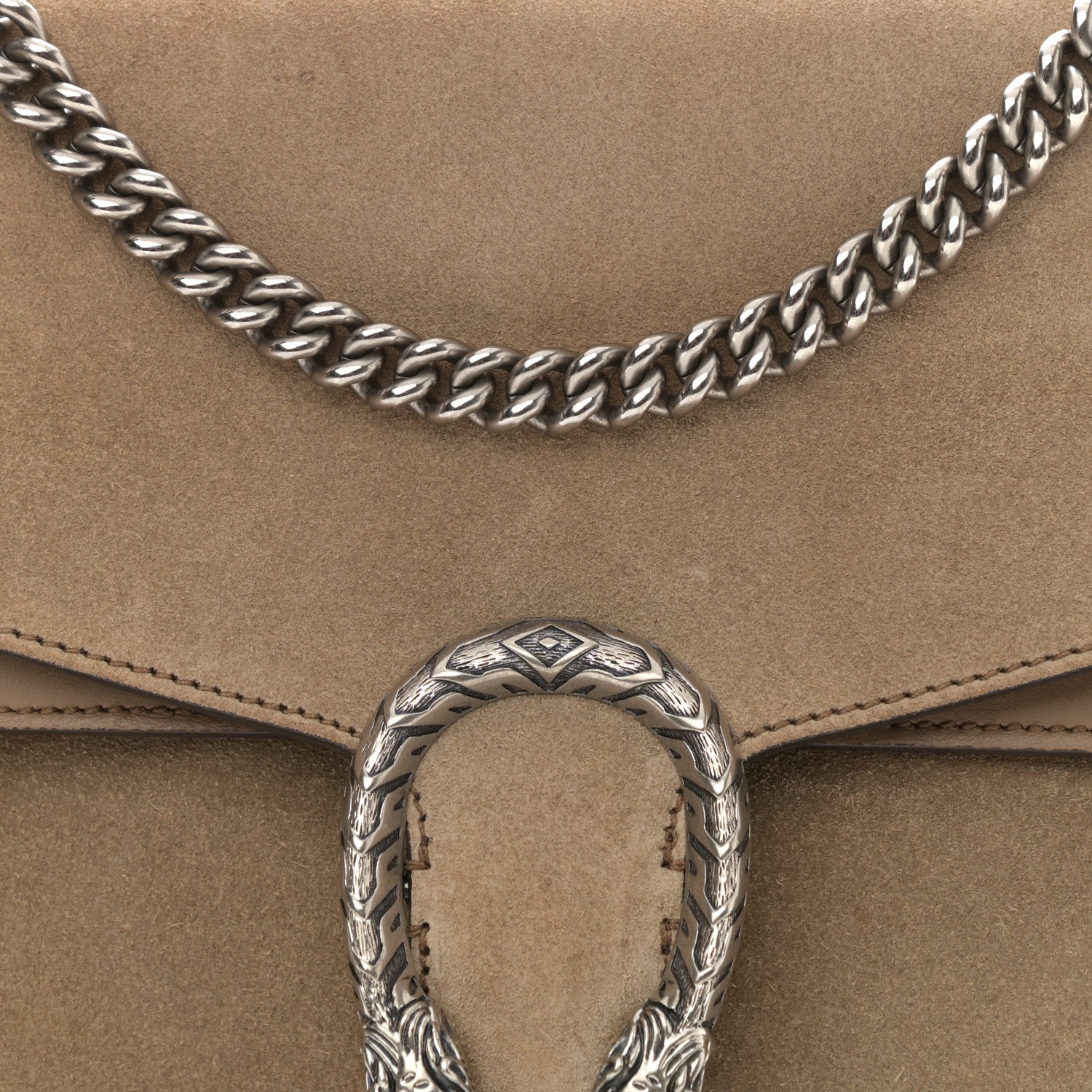 Gucci Suede Medium Dionysus Shoulder Bag Taupe 8 of 16
