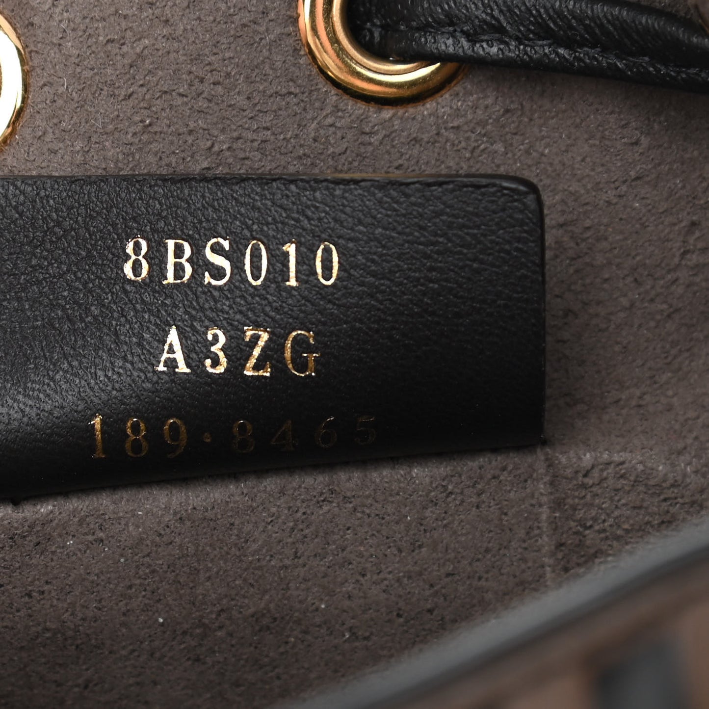 Vitello Liberty F is Fendi Bi-Color FF 1974 Embossed Mini Mon Tresor Bucket Bag Maya Black