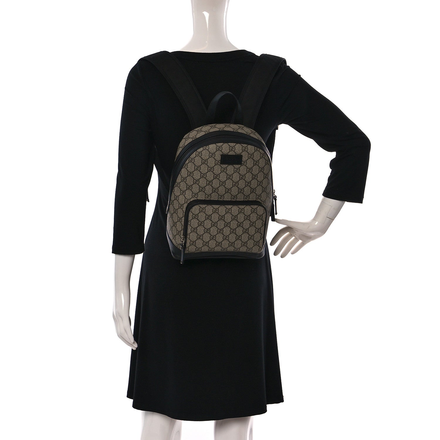 Gucci GG Supreme Monogram Small Eden Day Backpack Black 2 of 9