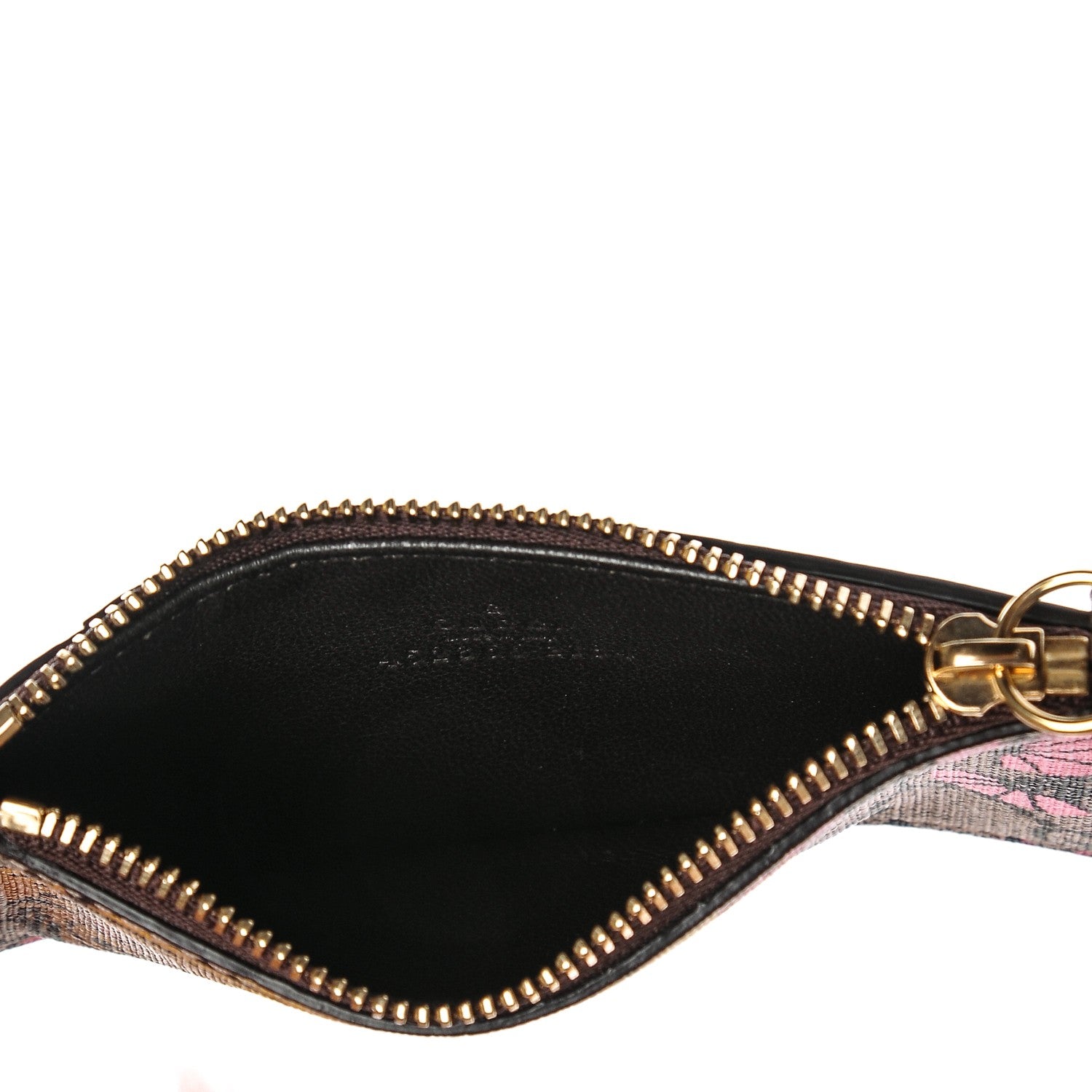 Gucci GG Supreme Monogram Bengal Coin Case Card Holder Beige Crop Pink New Acero 5 of 5