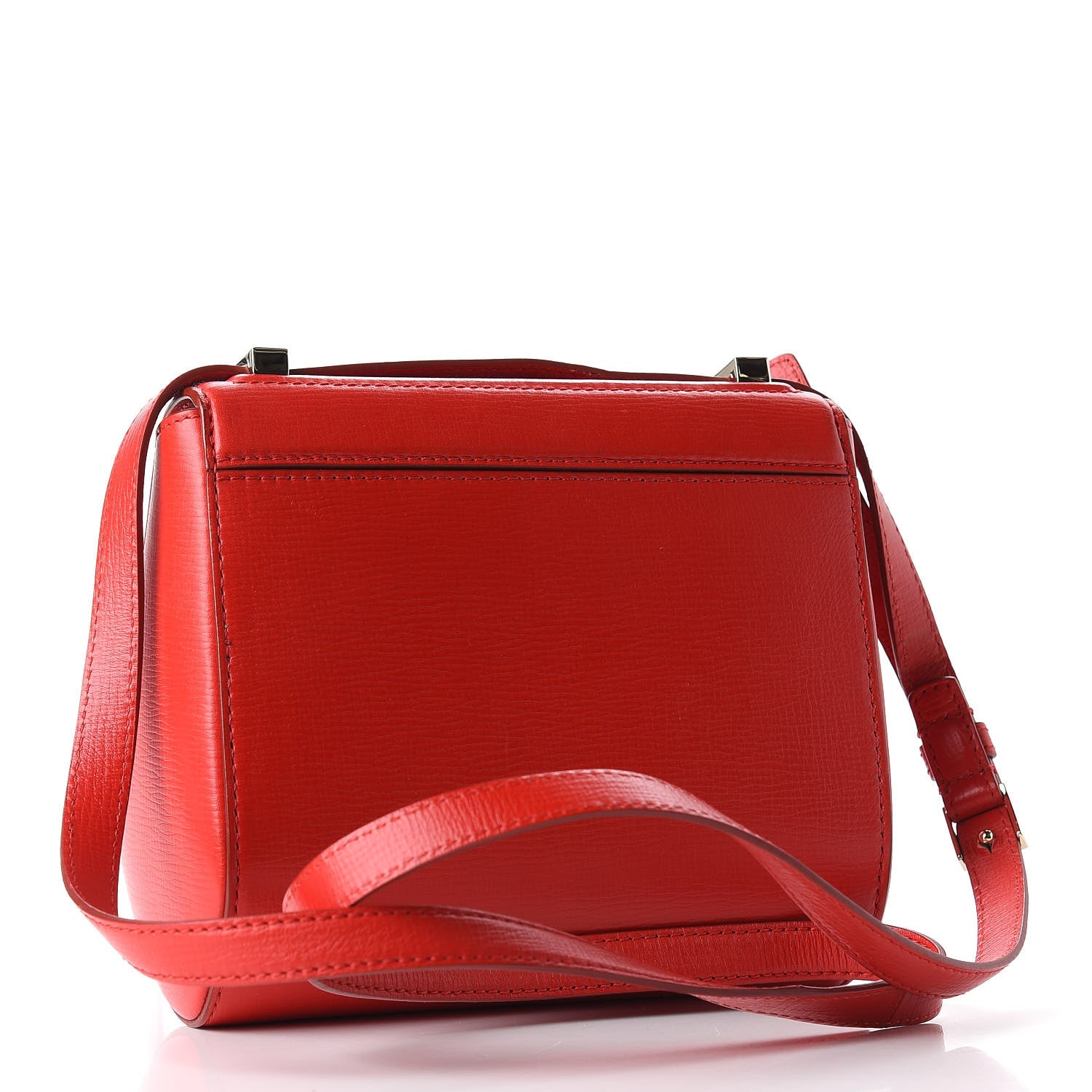 Givenchy Textured Calfskin Mini Pandora Box Crossbody Bag Red 3 of 10