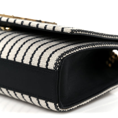 Saint Laurent Canvas Small Striped Kate Satchel Grigio Multicolor 11 of 11