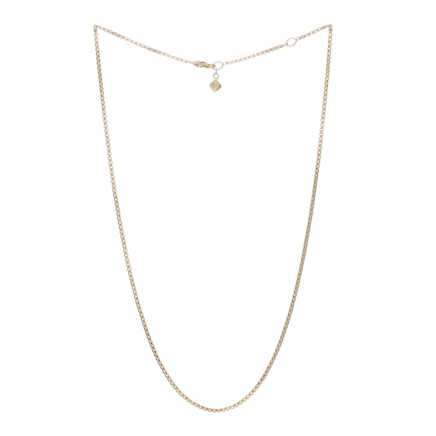 18K Yellow Gold 1.7mm Box Chain Necklace 18"