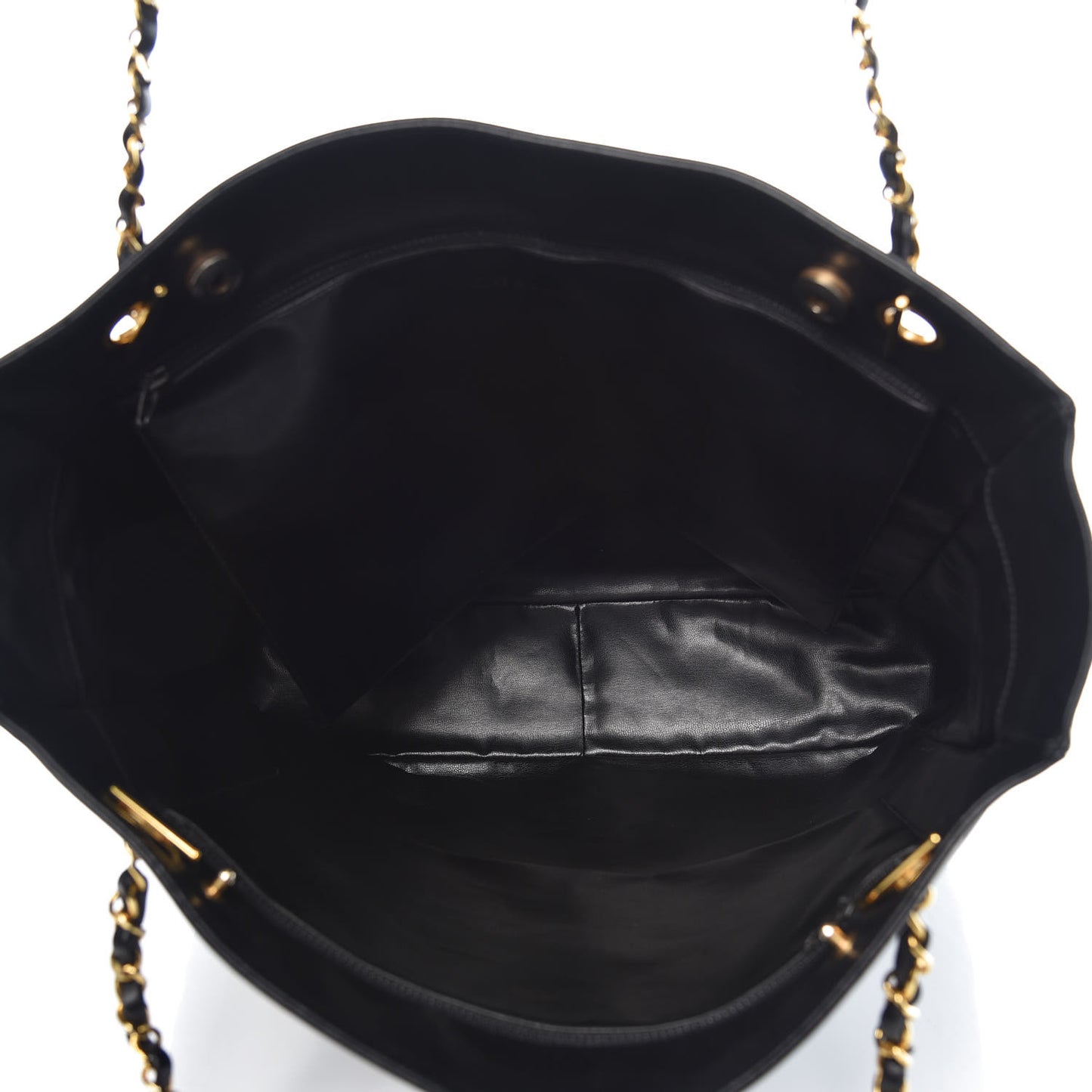 Lambskin Shopping Tote Black