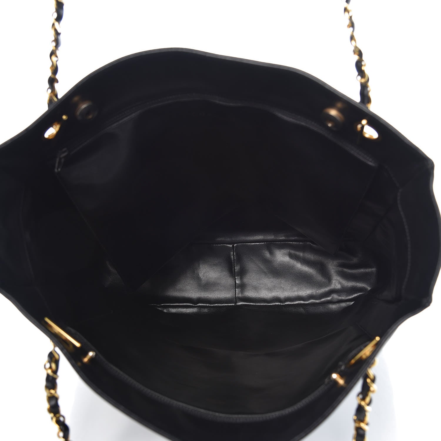 Chanel Lambskin Shopping Tote Black 5 of 12