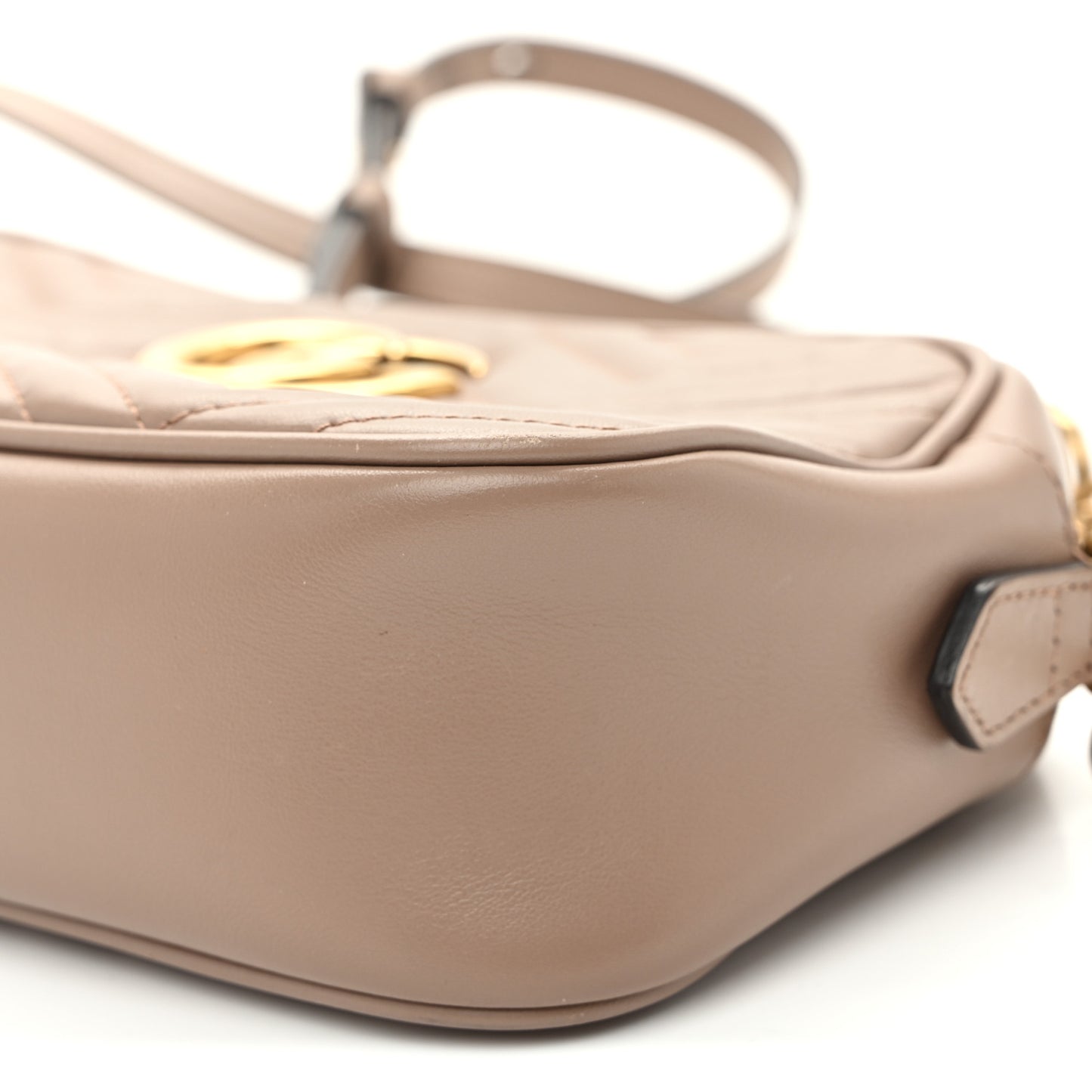 Calfskin Matelasse Small GG Marmont Chain Shoulder Bag  Porcelain Rose